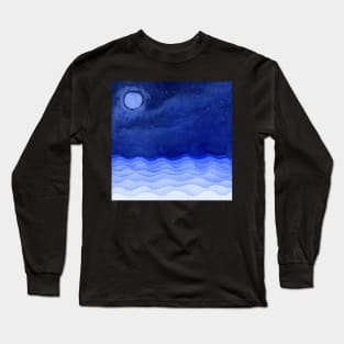 Night Ocean Long Sleeve T-Shirt